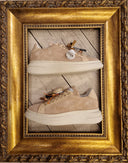 Sneakers platform Edouard Marcel in pelle scamosciata beige con accessori