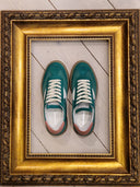 Sneakers Edouard Marcel verdi in pelle e tessuto