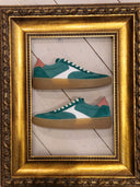 Sneakers Edouard Marcel verdi in pelle e tessuto