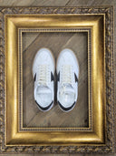 Sneakers Edouard Marcel in pelle e tessuto bianche e nere