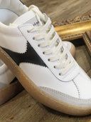 Sneakers Edouard Marcel in pelle e tessuto bianche e nere