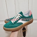Sneakers Edouard Marcel verdi in pelle e tessuto