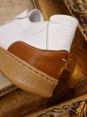 Sneakers Patricia Castanà bianche in pelle sfoderata