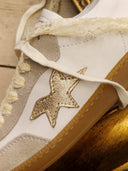 Sneakers Edouard Marcel in pelle bianche e platino
