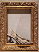 Slingback intrecciata beige e testa di moro La Mode Illustrée