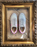 Sneakers in pelle grigia e fuxia Edouard Marcel
