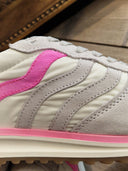 Sneakers in pelle grigia e fuxia Edouard Marcel