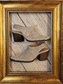 Sabot texano Patricia Castanà in pelle scamosciata taupe