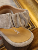 Sabot texano Patricia Castanà in pelle scamosciata taupe