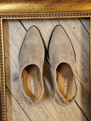 Sabot texano Patricia Castanà in pelle scamosciata taupe
