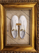 Sneakers Patricia Castanà in pelle bianca e platino