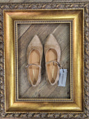 Ballerine a punta Edouard Marcel in pelle scamosciata beige con cinturino