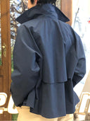 Trench corto blu navy