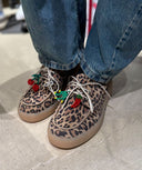 Sneakers mocassino Edouard Marcel in pelle leopardate con accessori colorati