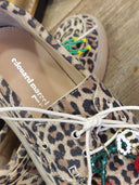 Sneakers mocassino Edouard Marcel in pelle leopardate con accessori colorati