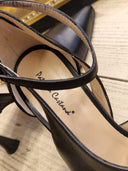 Scarpe con tacco e cinturino in pelle nera Castanà