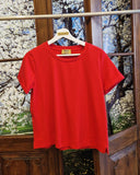 T-shirt rossa con spacchetti Pat.Castanà