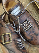 Sneakers in pelle marrone effetto vintage Edouard Marcel