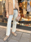 Sabot in pelle scamosciata taupe Goldstar