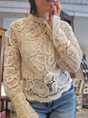 Blusa elegante in pizzo Tensione In