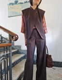 Completo cioccolato gilet+pantalone