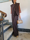 Completo cioccolato gilet+pantalone