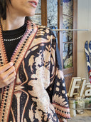 Kimono in seta e cotone fantasia Pahiesa