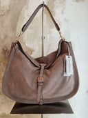 Borsa in pelle scamosciata tortora Edouard Marcel