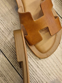 Ciabattina in pelle cuoio Patricia Castanà