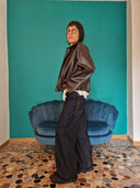 Giacca in ecopelle marrone La Mode Illustrée