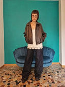 Giacca in ecopelle marrone La Mode Illustrée