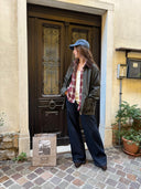 Giacca barn verde con colletto marrone Edouard Marcel