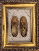 Sneakers in velluto e pelle cuoio Castanà