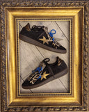 Sneakers in pelle marrone con frangia animalier Edouard Marcel