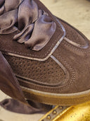 Sneakers platform in pelle marrone Edouard Marcel