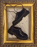 Scarpa allacciata in pelle blu Castanà
