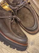 Scarpa "ingegnere" in pelle marrone Castanà