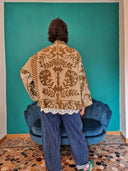 Giacca kimono suzani verde La Mode Illustrée