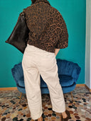 Bomber animalier in cotone