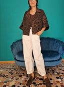Bomber animalier in cotone