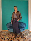 Bomber in ecopelle marrone La Mode Illustrée