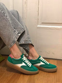 Sneakers Edouard Marcel verdi in pelle e tessuto