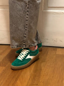 Sneakers Edouard Marcel verdi in pelle e tessuto
