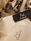 Cintura in pelle nera con anelli Patricia Castanà