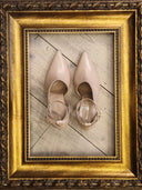 Scarpe in pelle nude con tacco e cinturino Castanà