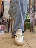 Sneakers Edouard Marcel in pelle e tessuto bianche e nere