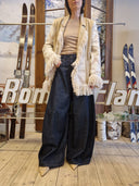 Cardigan boho in cotone con frange