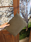 Borsa in tessuto intrecciato Edouard Marcel militare